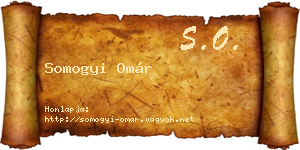 Somogyi Omár névjegykártya
